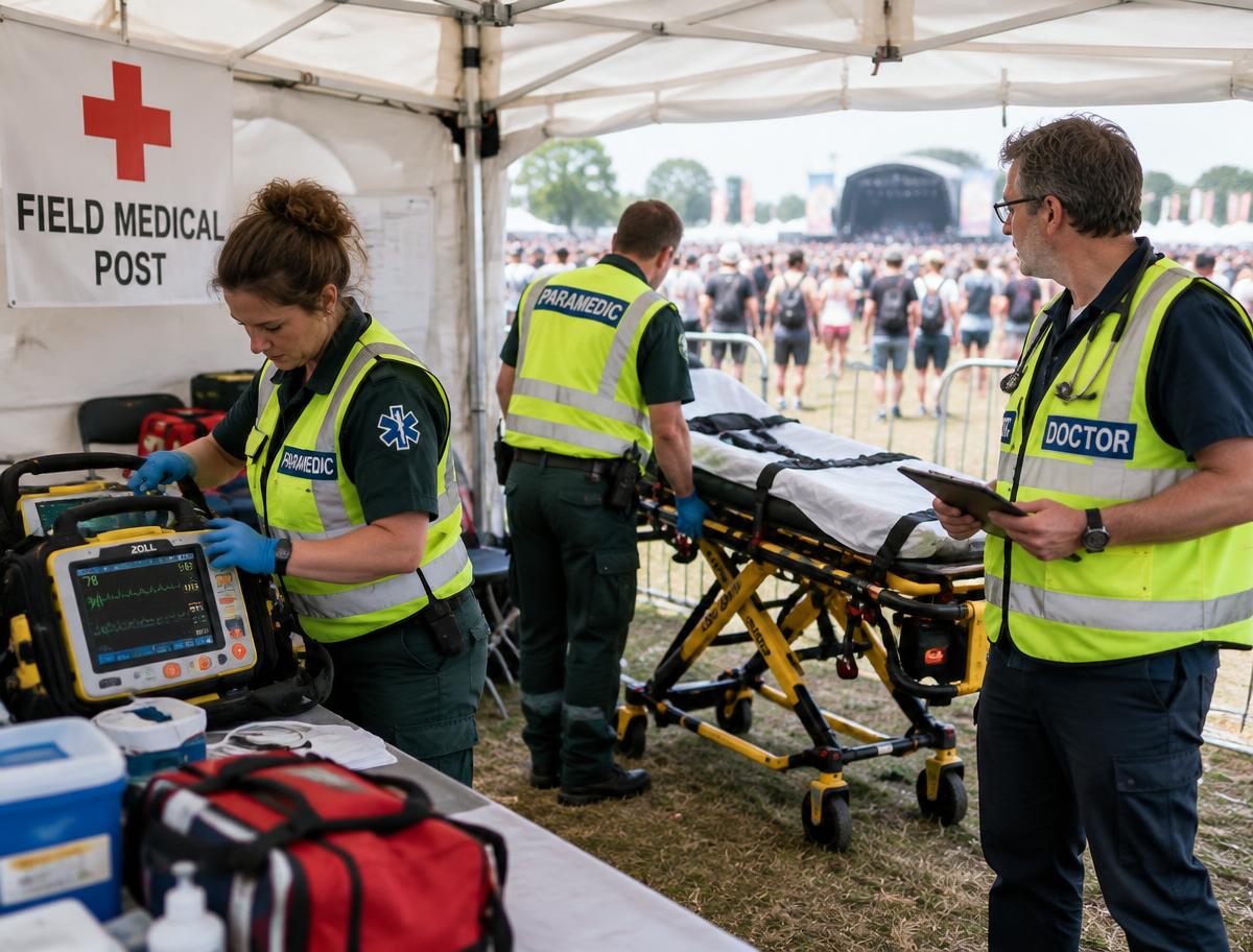 Posto medico avanzato a un evento